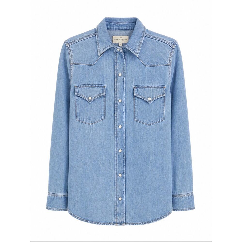 Imogene and Willie Light Wash Denim Western Shirt